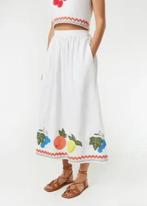 Aaron Skirt ~ White Fruit