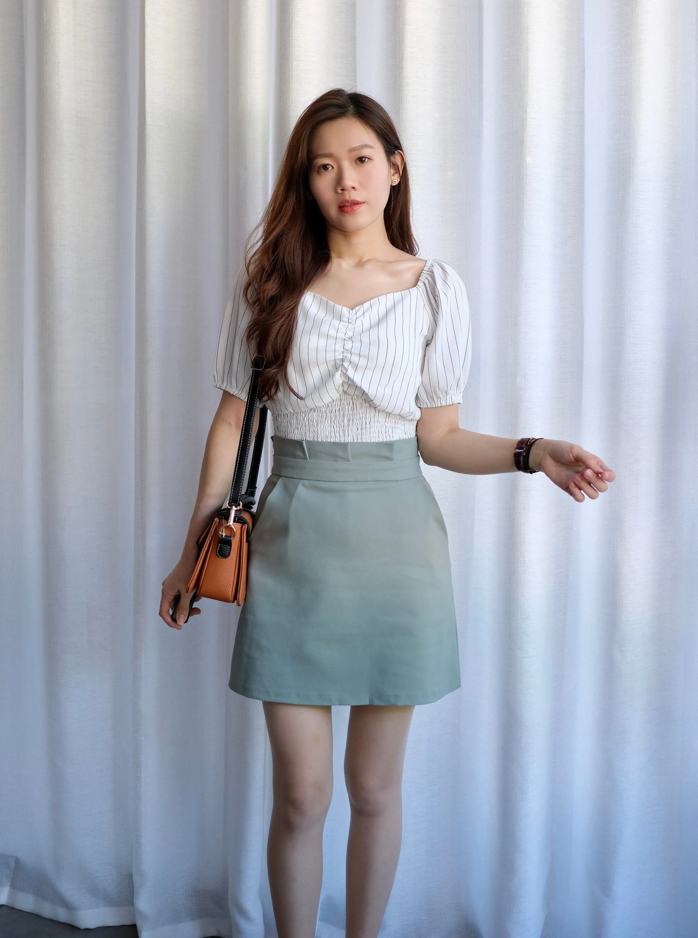 ACEWIN Paperbag High Waist Mini Skirt (Size S-XL) 601281