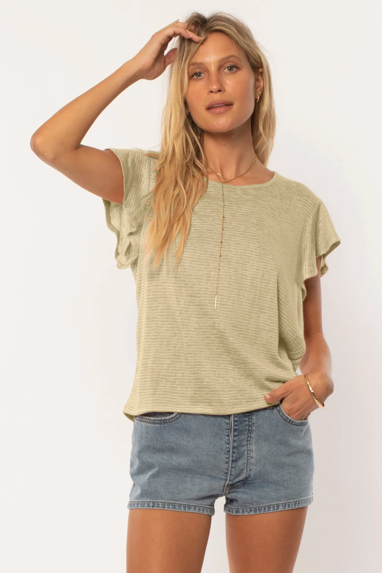 Amuse Kiah Knit Shirt-Olive