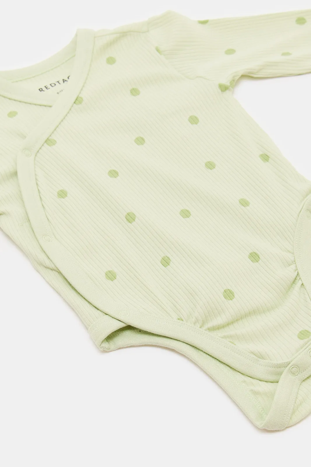 Baby Green Printed Bodysuit Set (2 Piece)