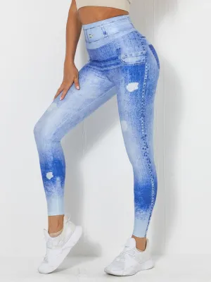 BerriesJam - High Waist Push Up Printed Yoga Leggings