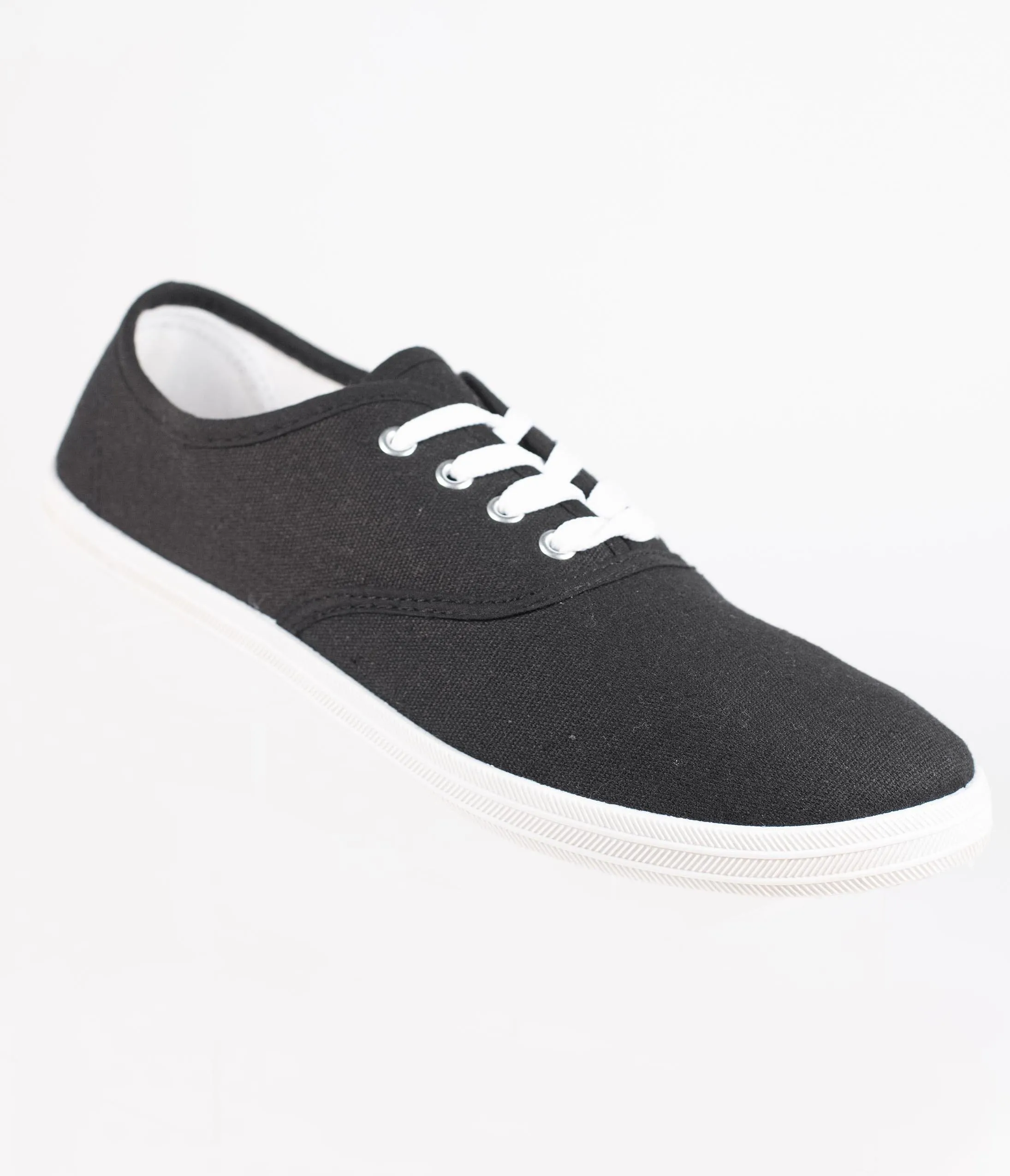 Black Canvas Ladies Sneakers