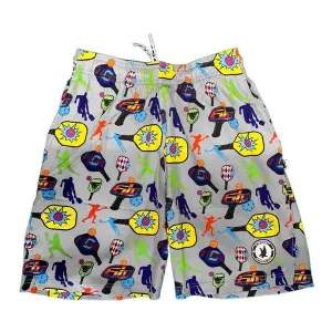 Boys Grey Pickleball Paddle Short