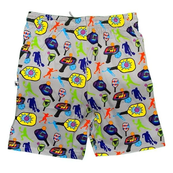 Boys Grey Pickleball Paddle Short