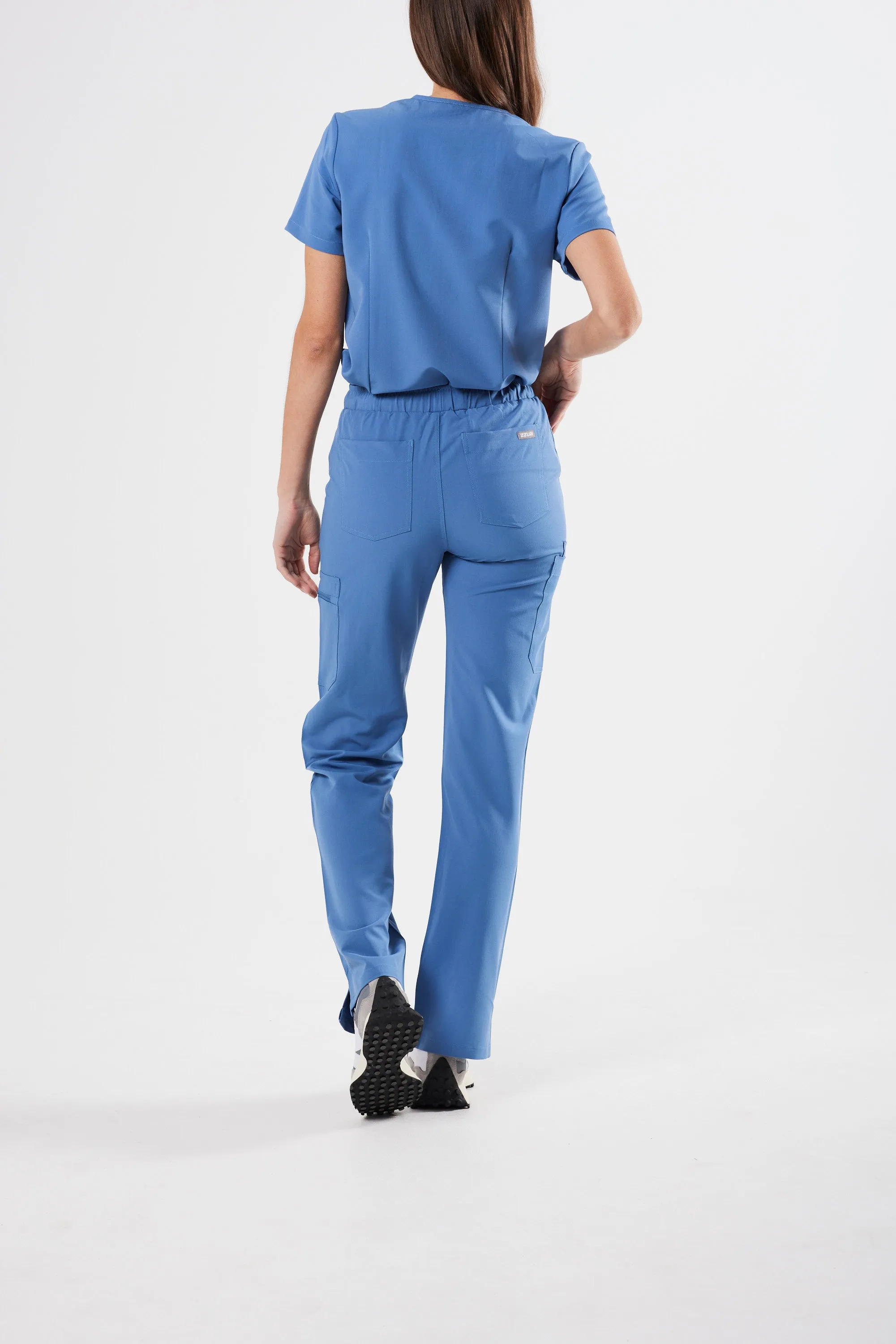 CLASSIC CARGO WOMEN'S SCRUB PANTS (CEIL BLUE)