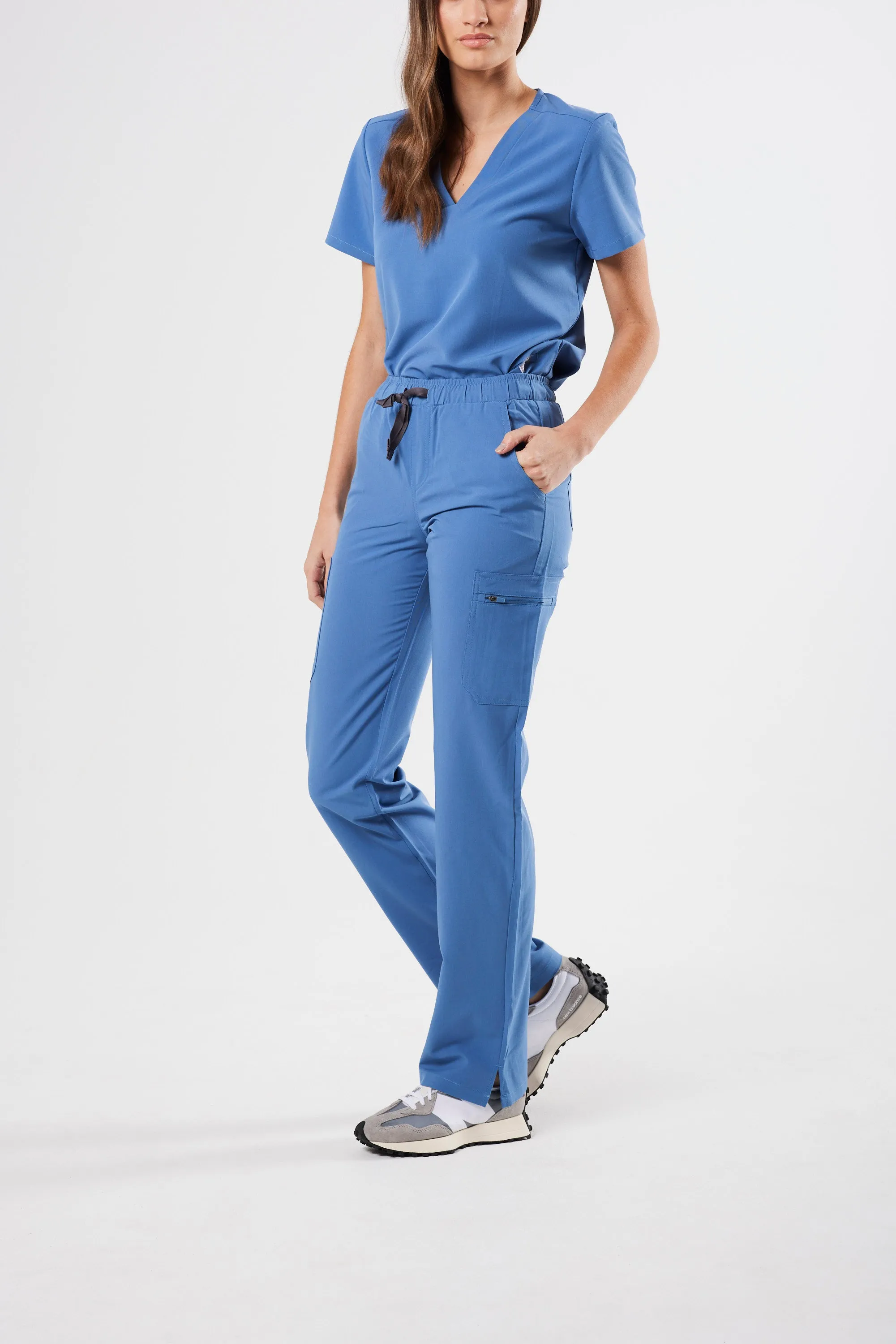 CLASSIC CARGO WOMEN'S SCRUB PANTS (CEIL BLUE)