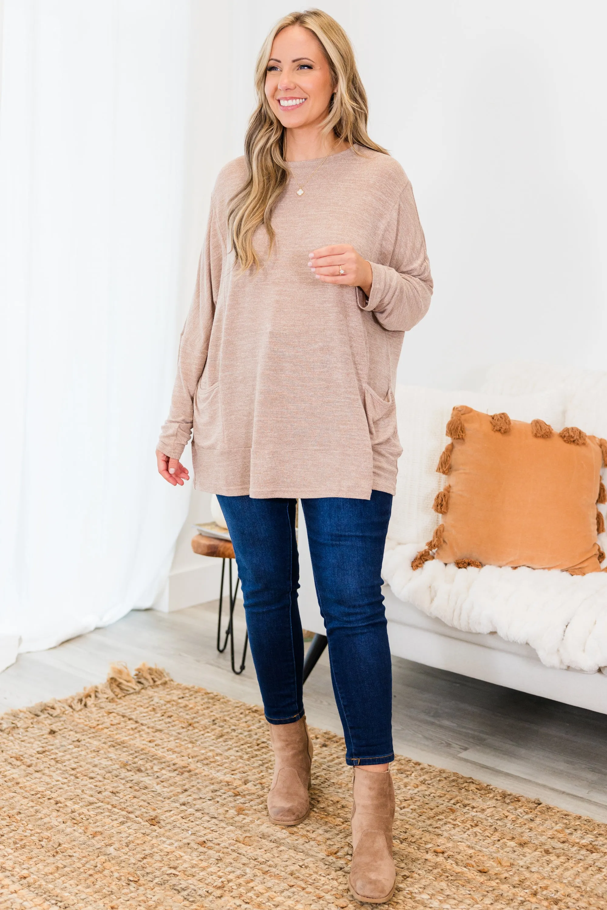 Crisp Autumn Air Tunic, Taupe