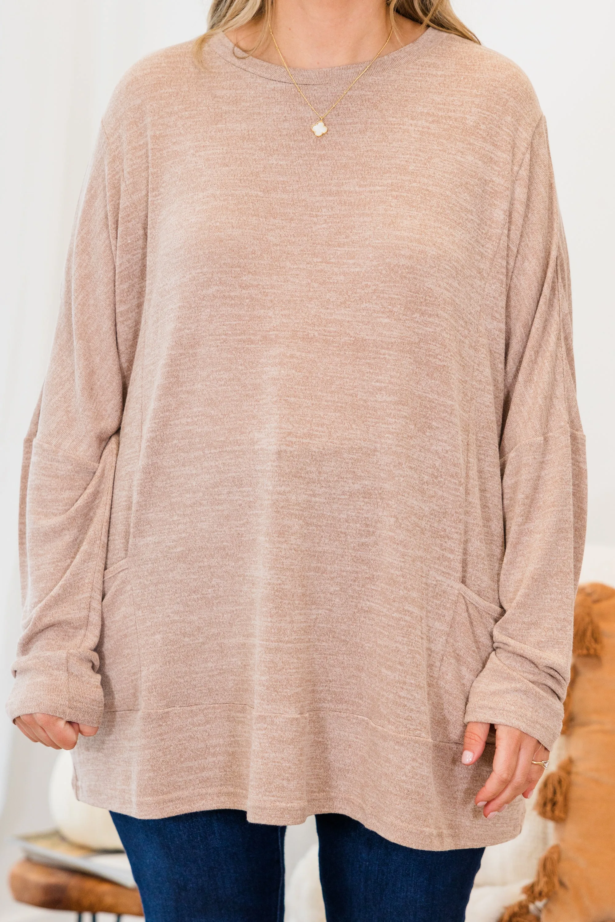 Crisp Autumn Air Tunic, Taupe