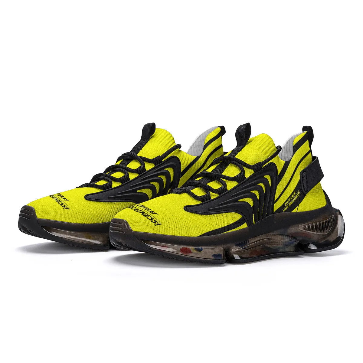 DCYG X2  Yellow &Black Air Max React Sneakers - Black