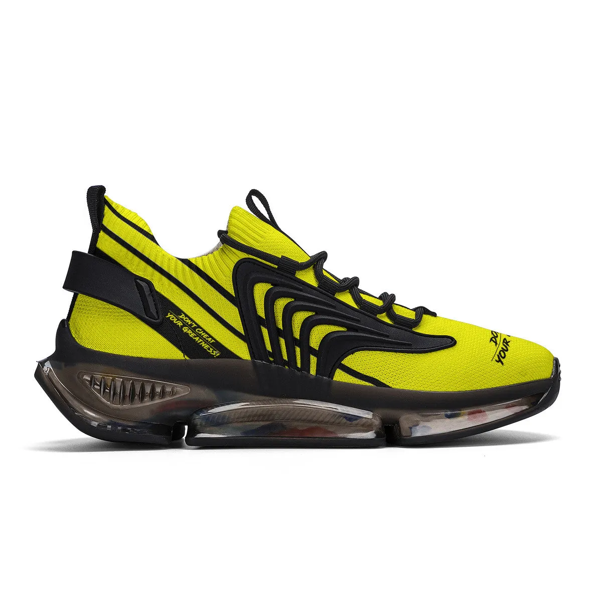 DCYG X2  Yellow &Black Air Max React Sneakers - Black