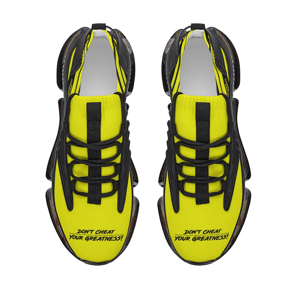 DCYG X2  Yellow &Black Air Max React Sneakers - Black