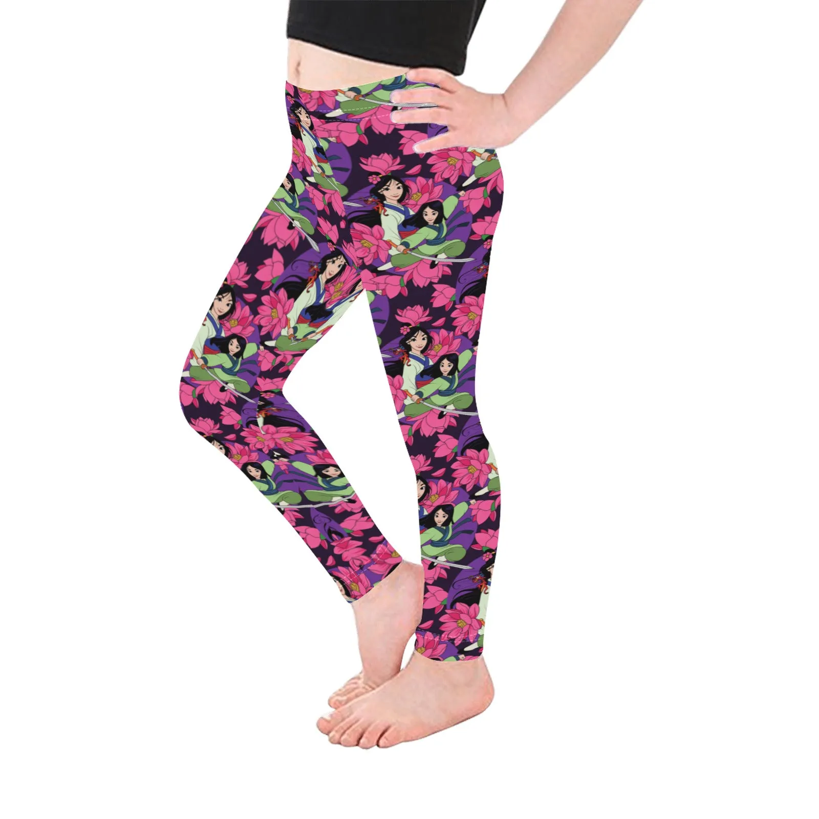 Disney Mulan Blooming Flowers Kid's Leggings