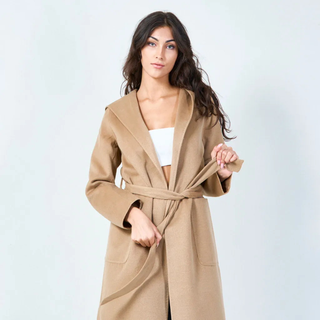 Elegant belted wrap coat wholesale