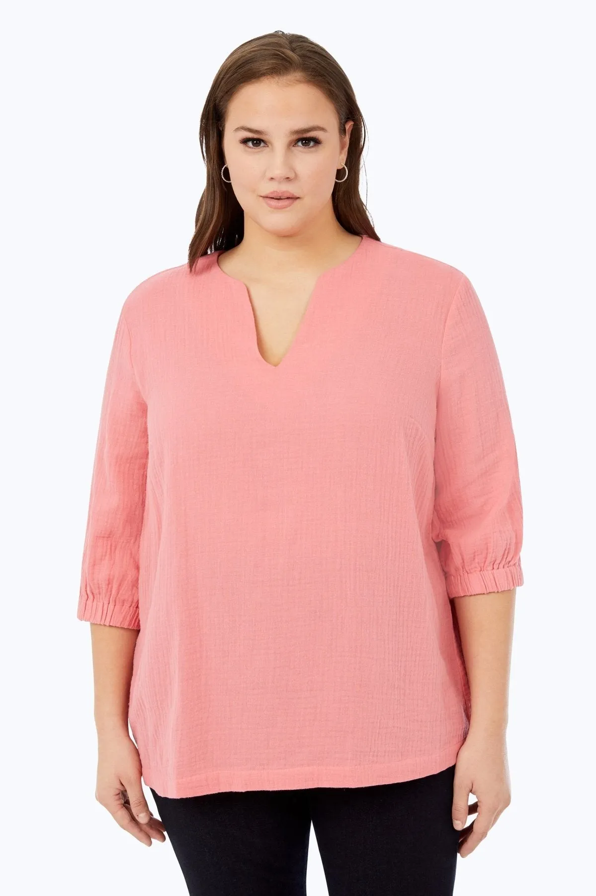 Evie Plus Cotton Gauze Shirt