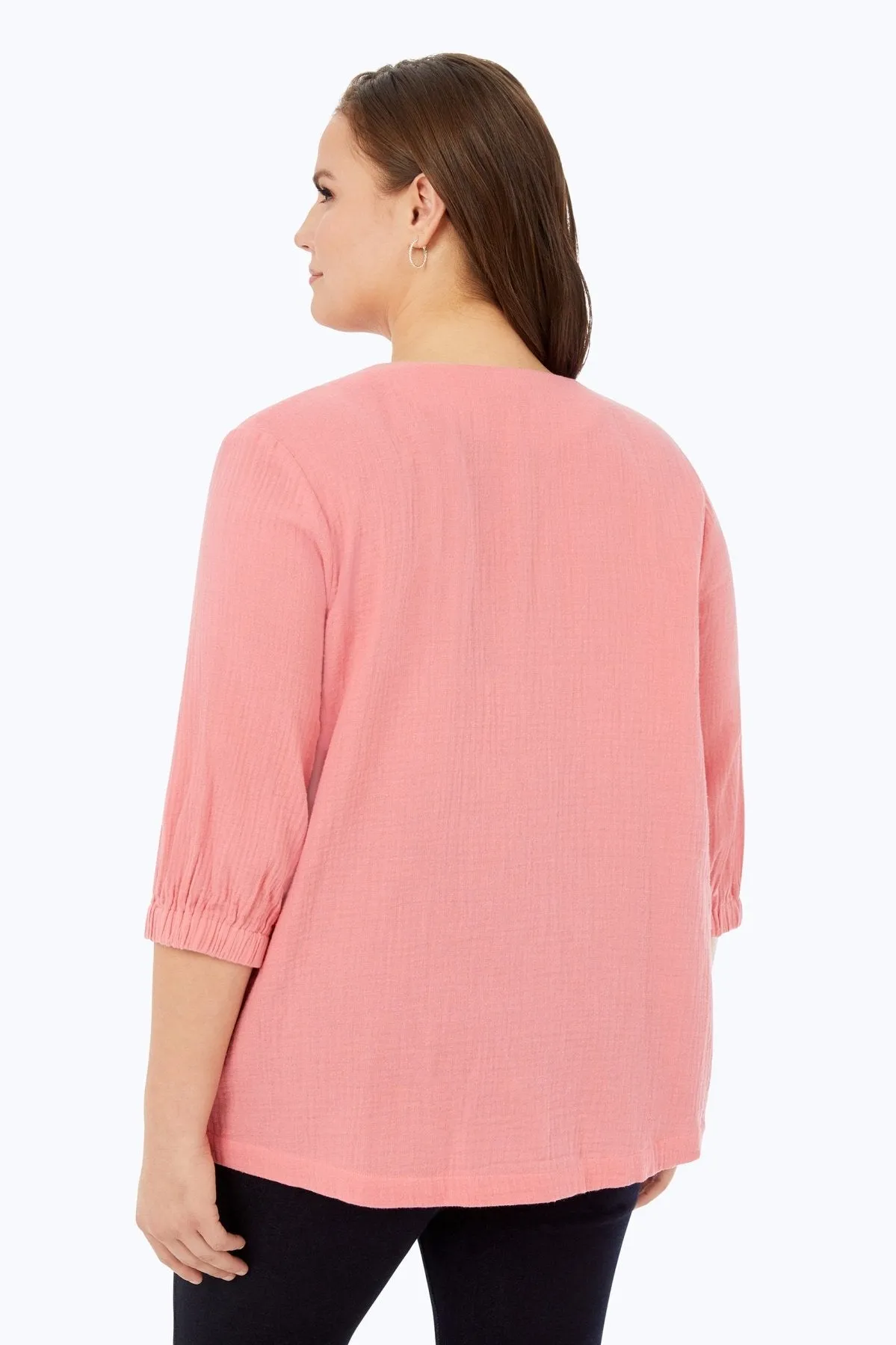 Evie Plus Cotton Gauze Shirt