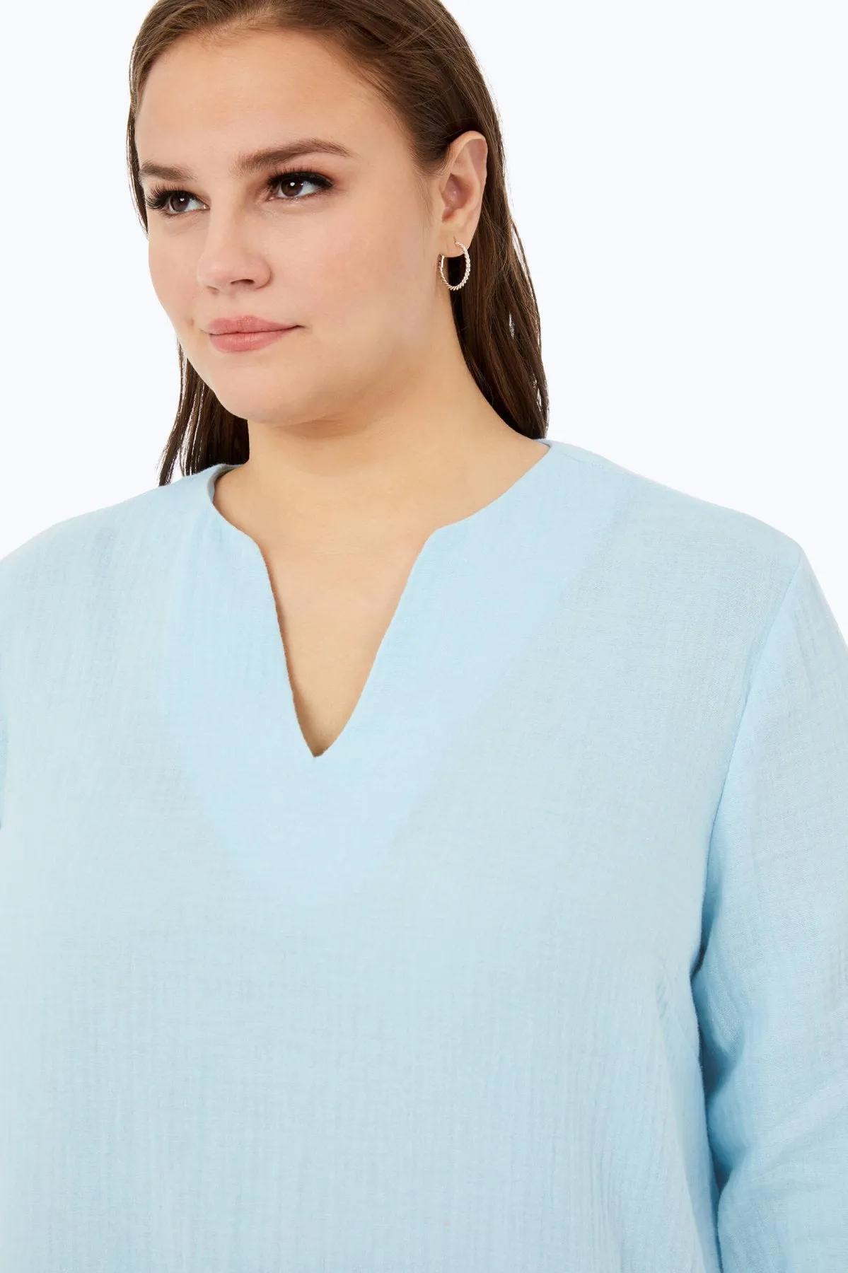 Evie Plus Cotton Gauze Shirt