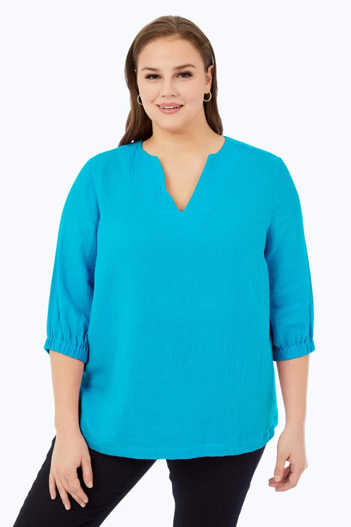 Evie Plus Cotton Gauze Shirt