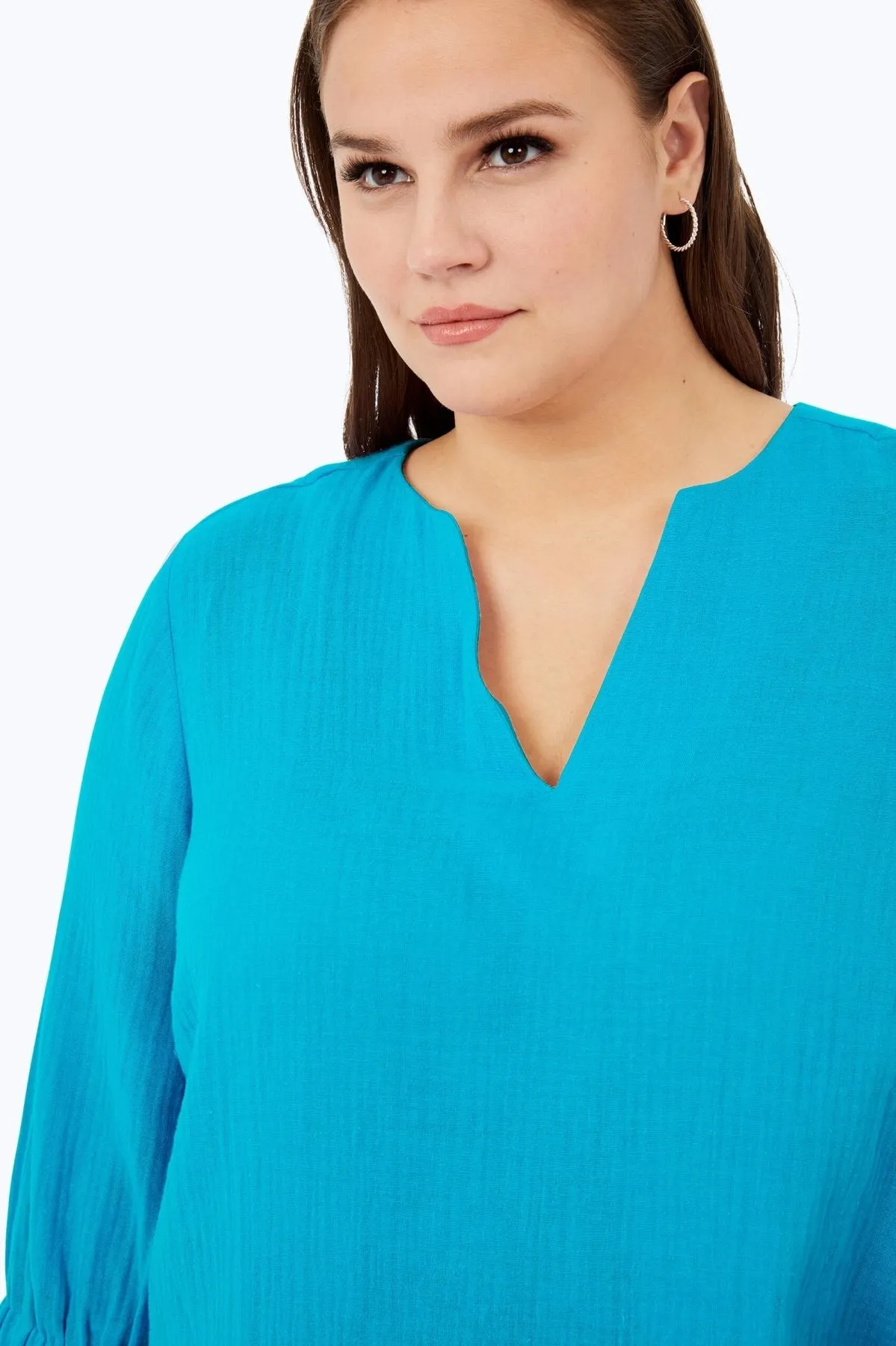 Evie Plus Cotton Gauze Shirt