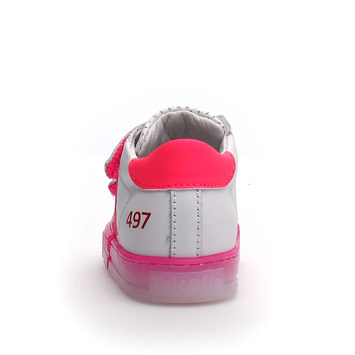 Falcotto Girl's Salazar Vl Calf Sneaker Shoes - White/Fuchsia Fluo