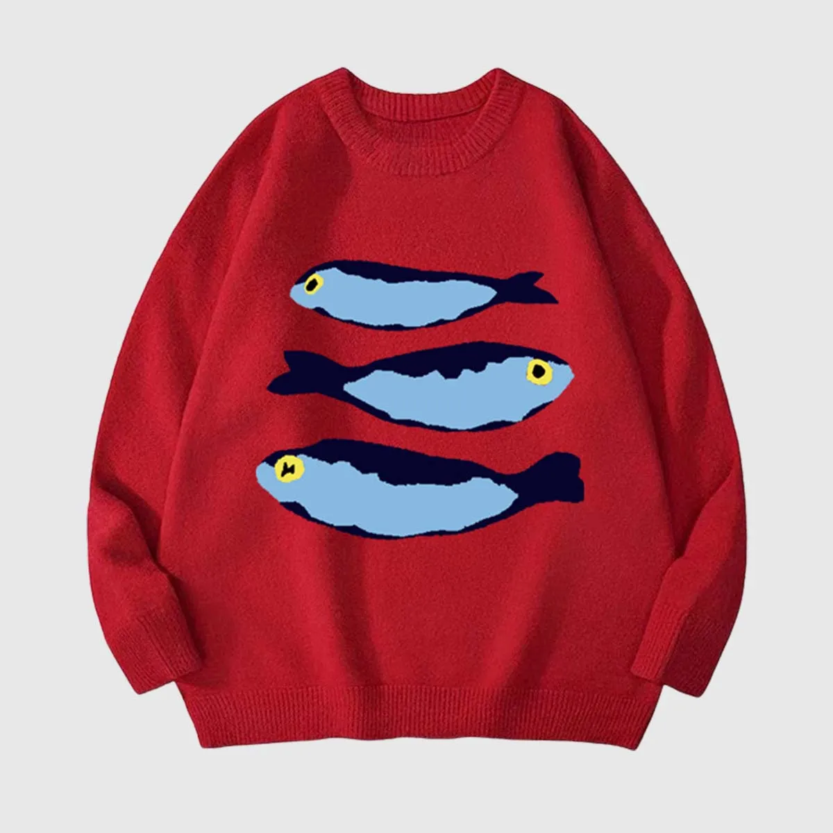 Fluffy Knit  Fish Sweater