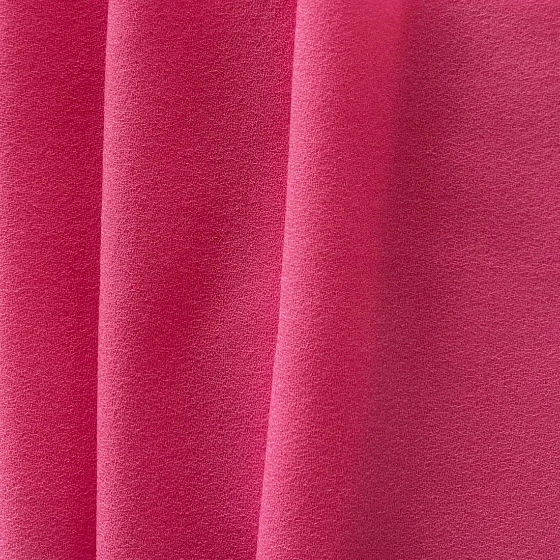 High-End Barbie Power Pink Selvedged Wool Crepe (Made in Italy)