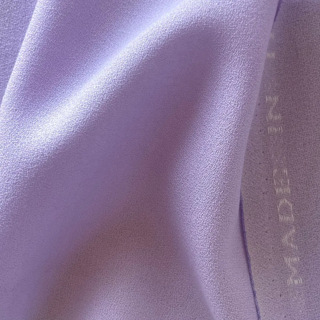 High-End Lavender Fields Selvedged Wool Crepe (Made in Italy)