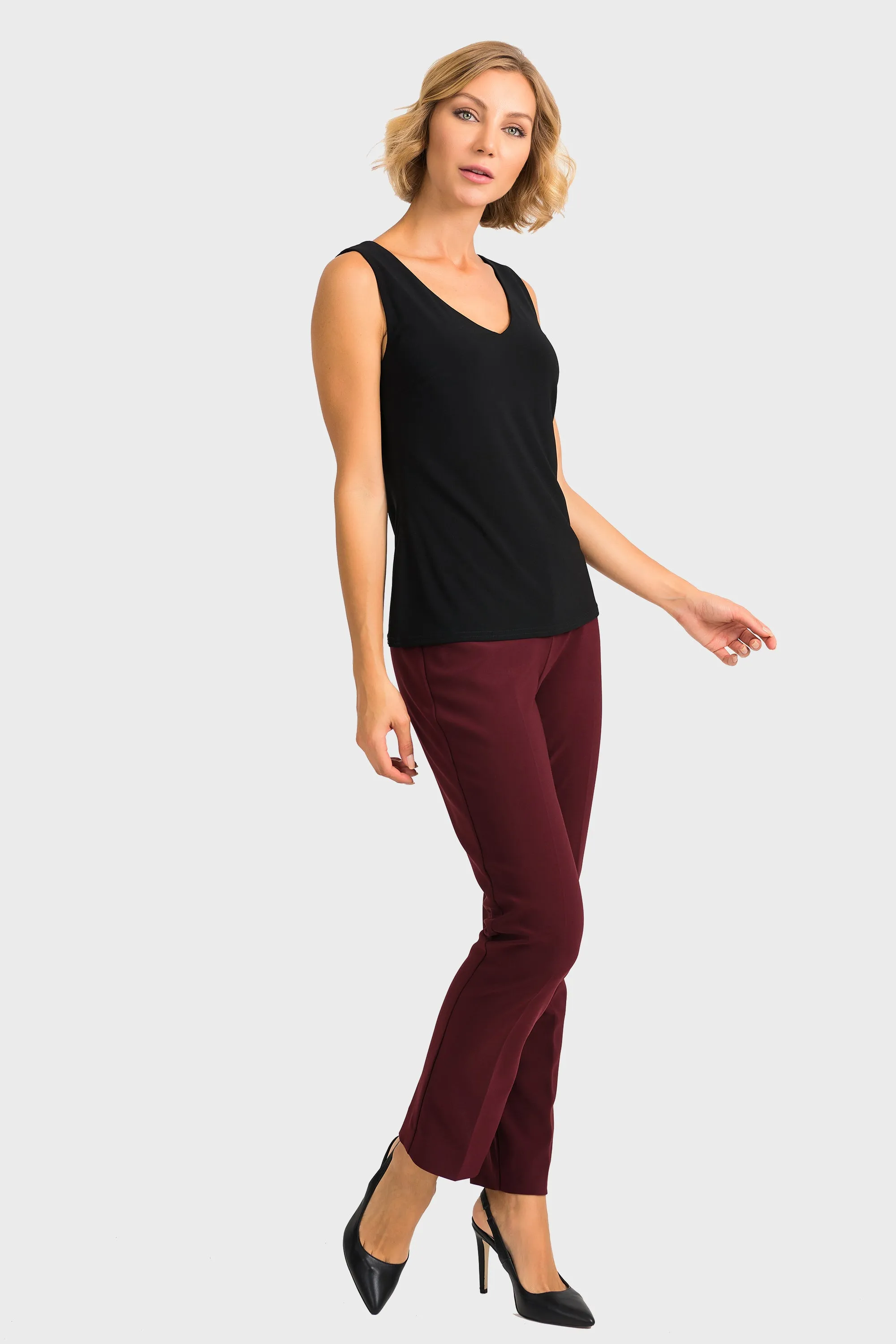 Joseph Ribkoff Classic Straight Pant with Slit In The Back