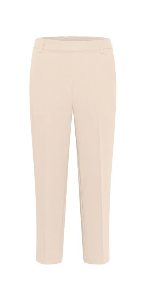 Kaffe Easy Pull On Trousers, cream