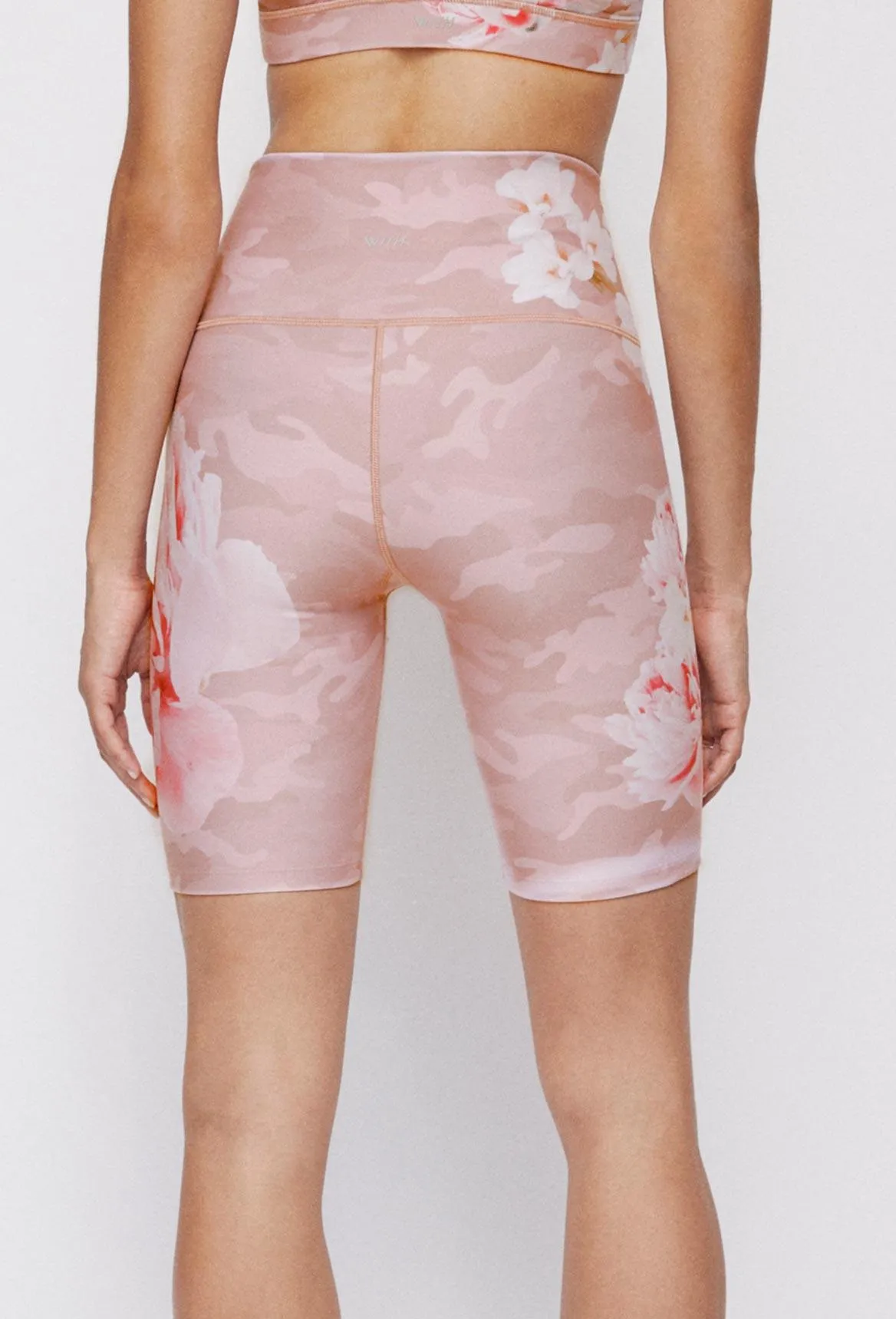 Kurt High-Waist Reversible Shorts Blush Camo Peony