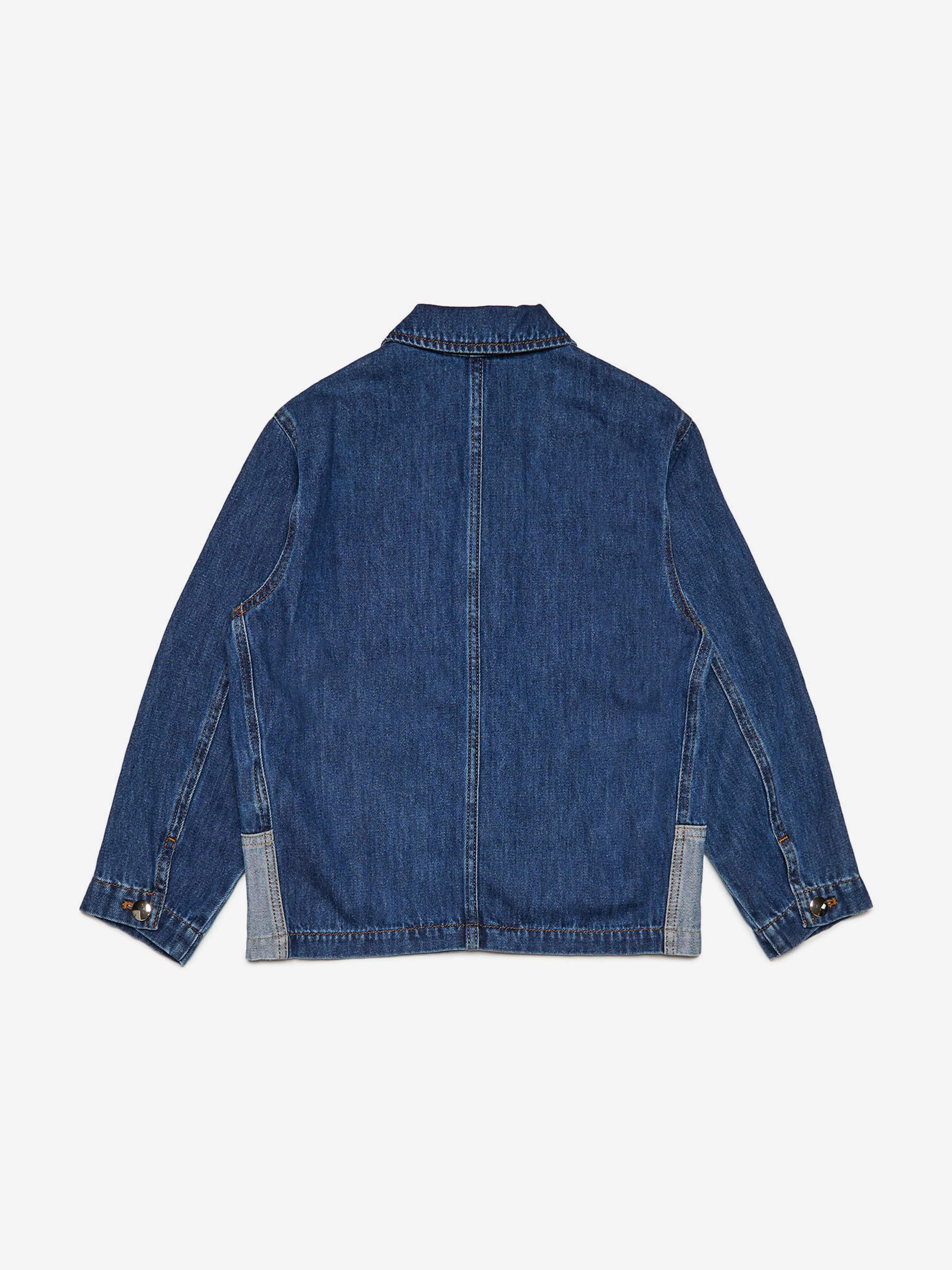 MARNI Kids Two-Tone Denim Jacket in Blue