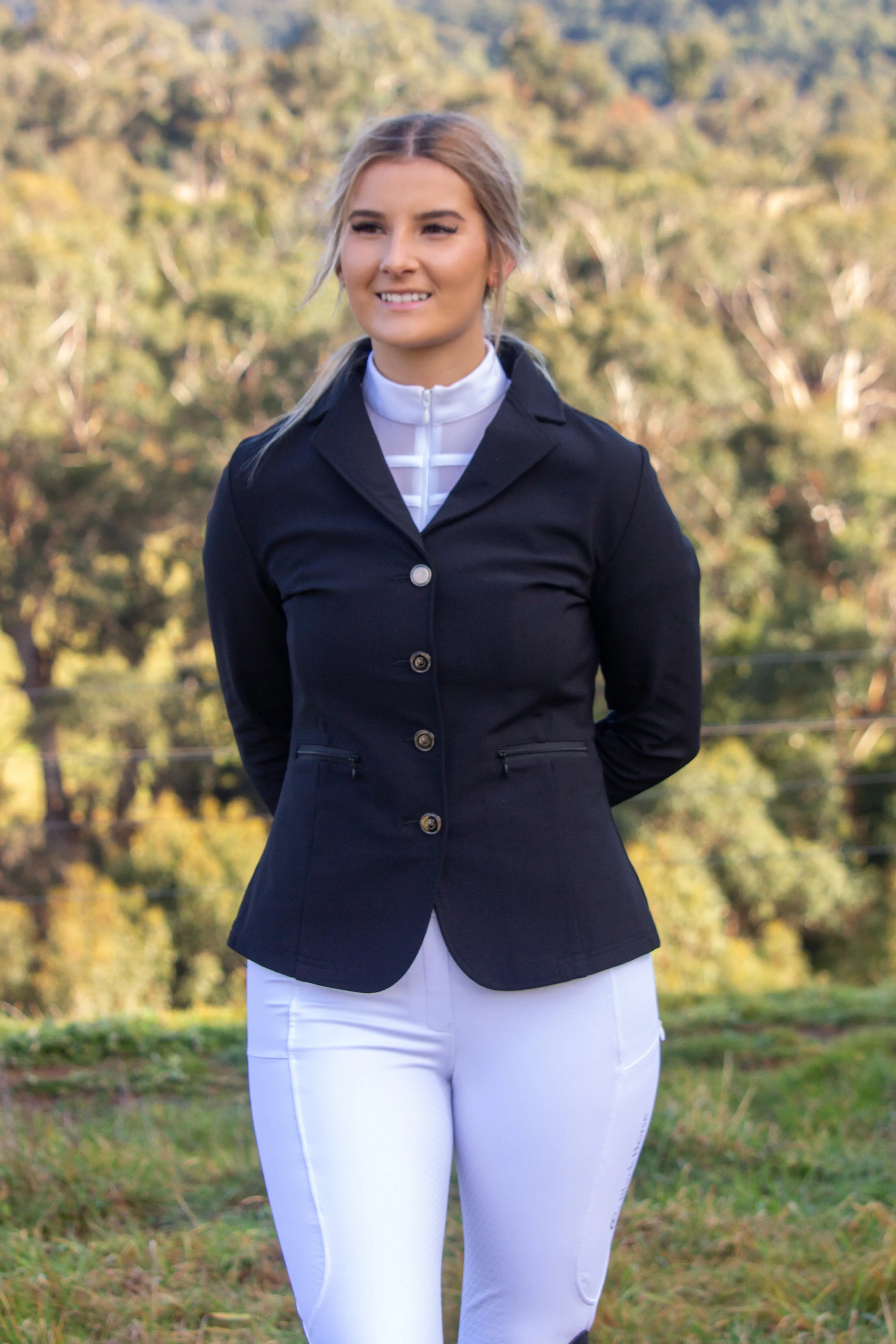 Martina Hidden Zip Show Jacket - Black