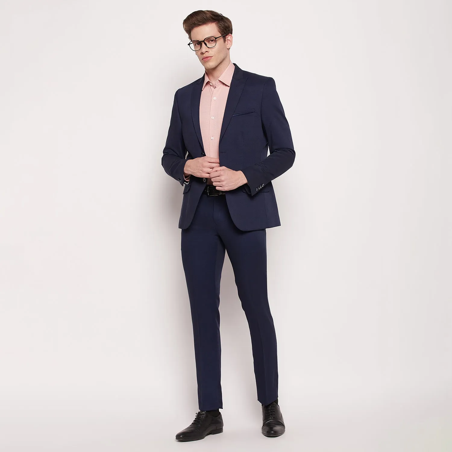 Men Blue 2 Piece Suit