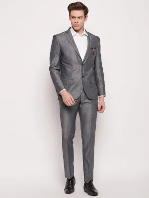 Men Dark Grey 2 Piece Suit