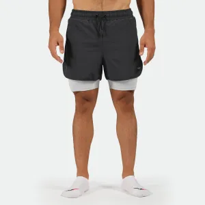 MEN-GO BEYOND-DYNAMIC-2 IN 1 SHORT (PHANTOM-GREY)