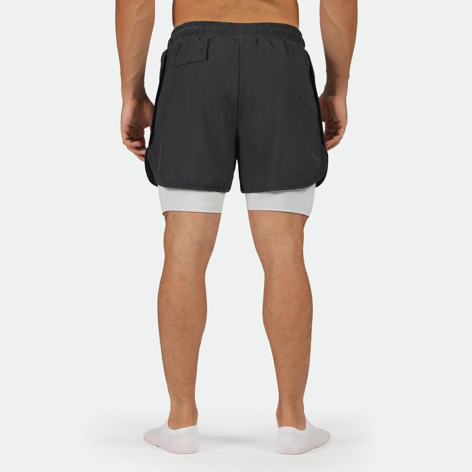 MEN-GO BEYOND-DYNAMIC-2 IN 1 SHORT (PHANTOM-GREY)