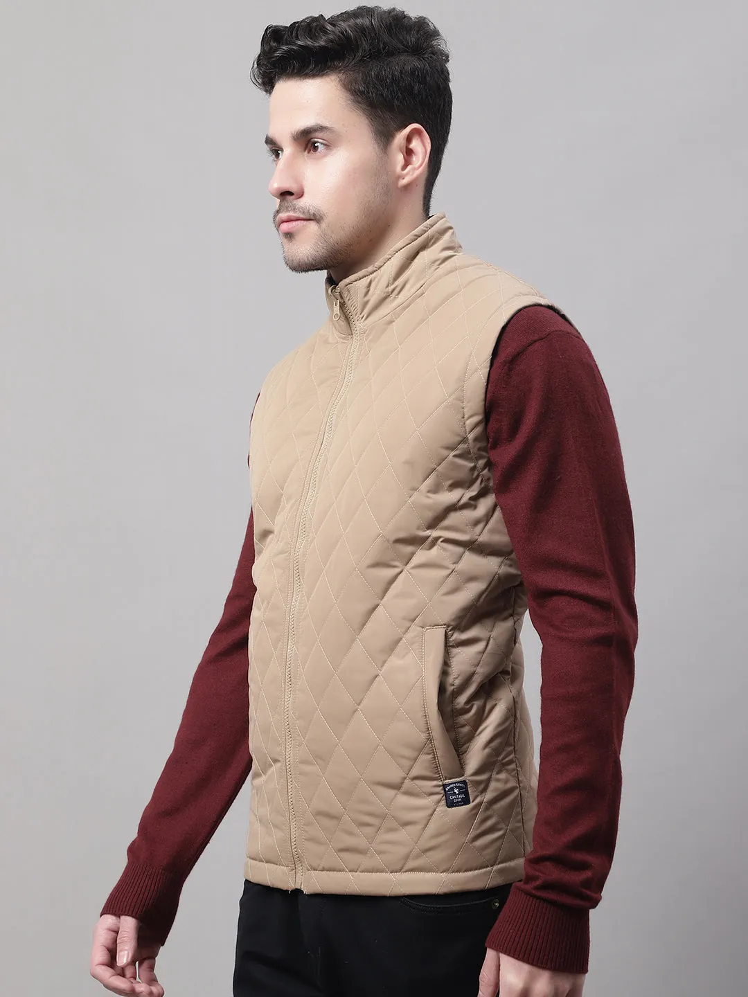 Men Reversible Beige Jacket