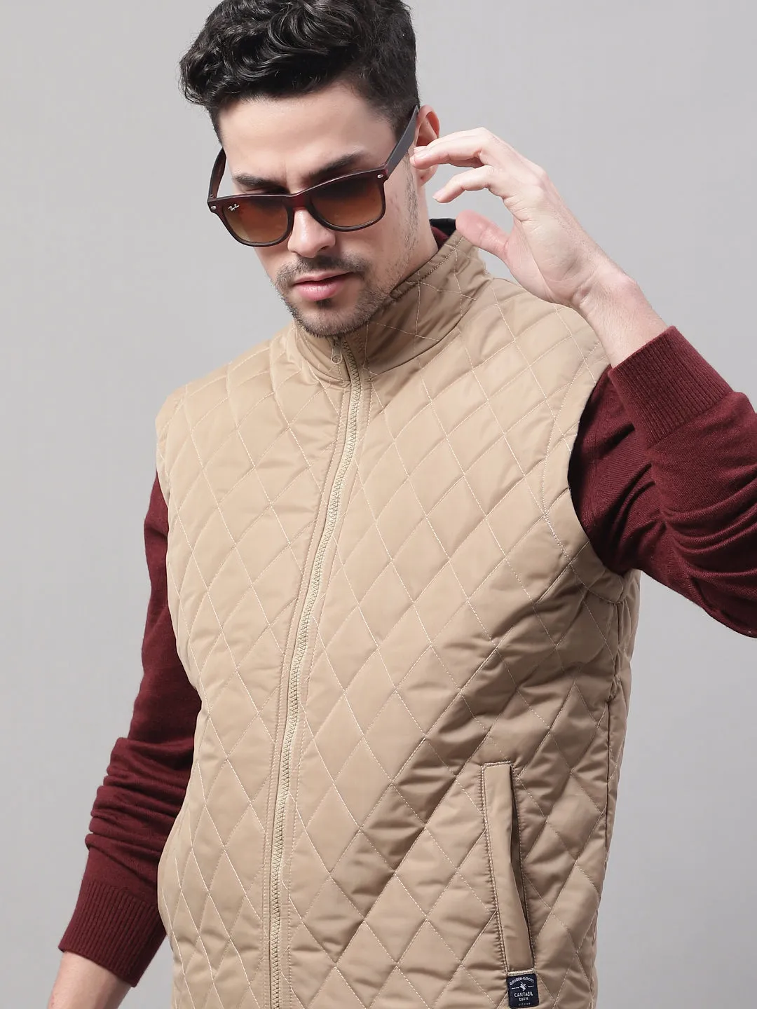 Men Reversible Beige Jacket