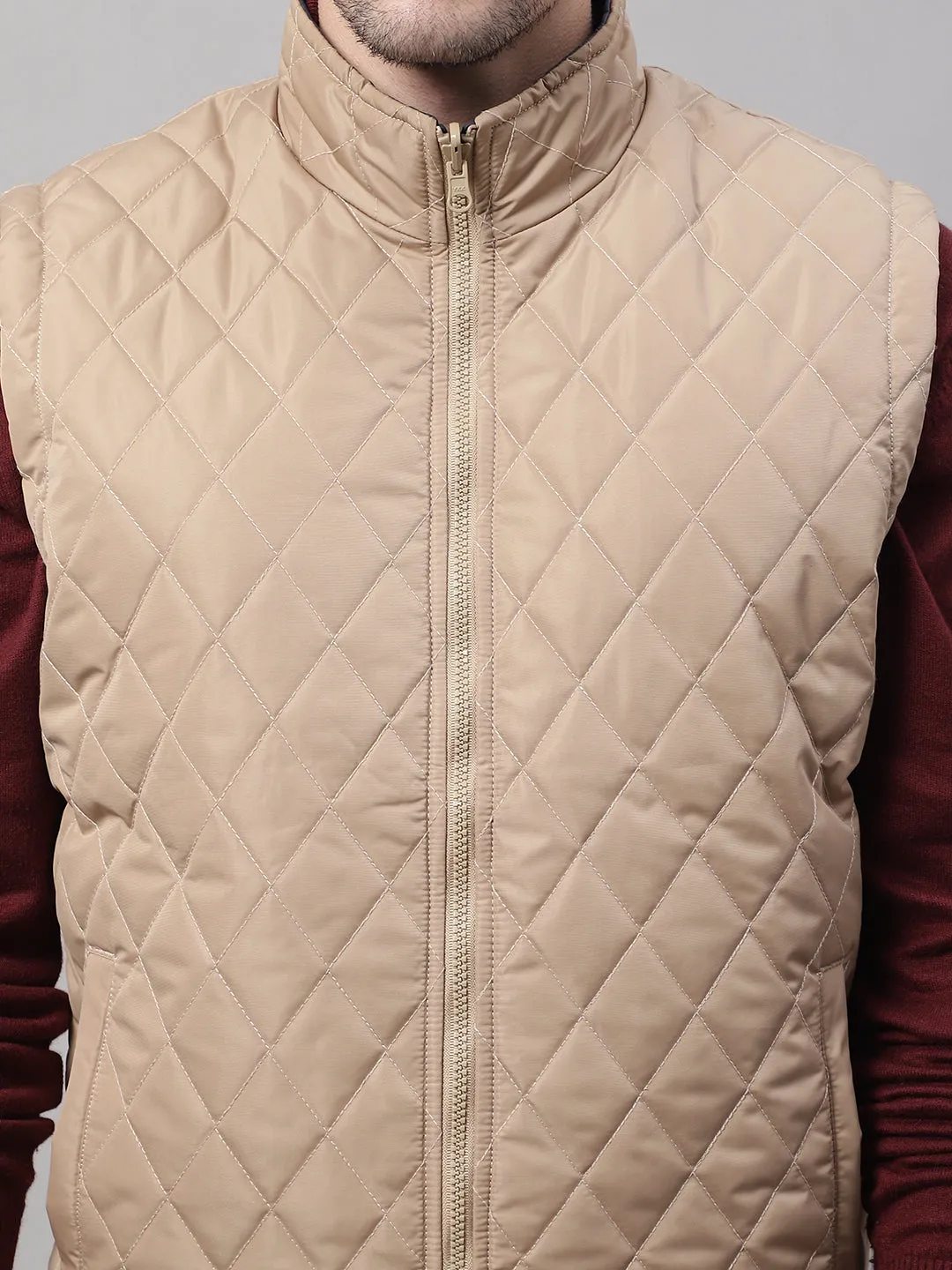 Men Reversible Beige Jacket