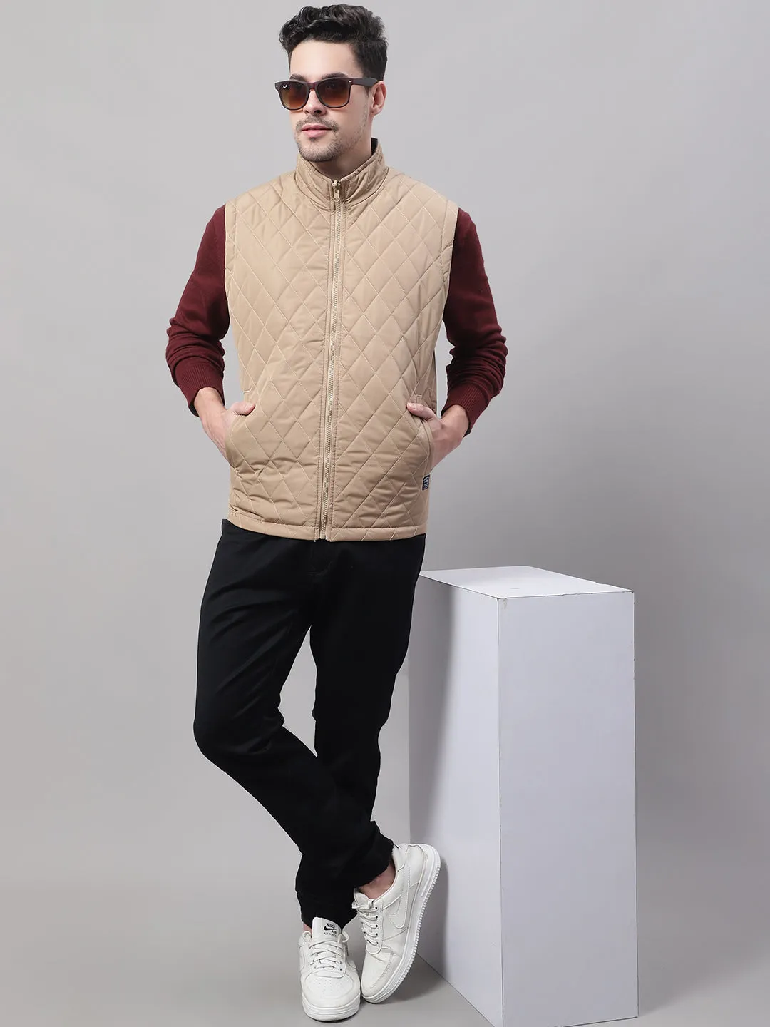 Men Reversible Beige Jacket