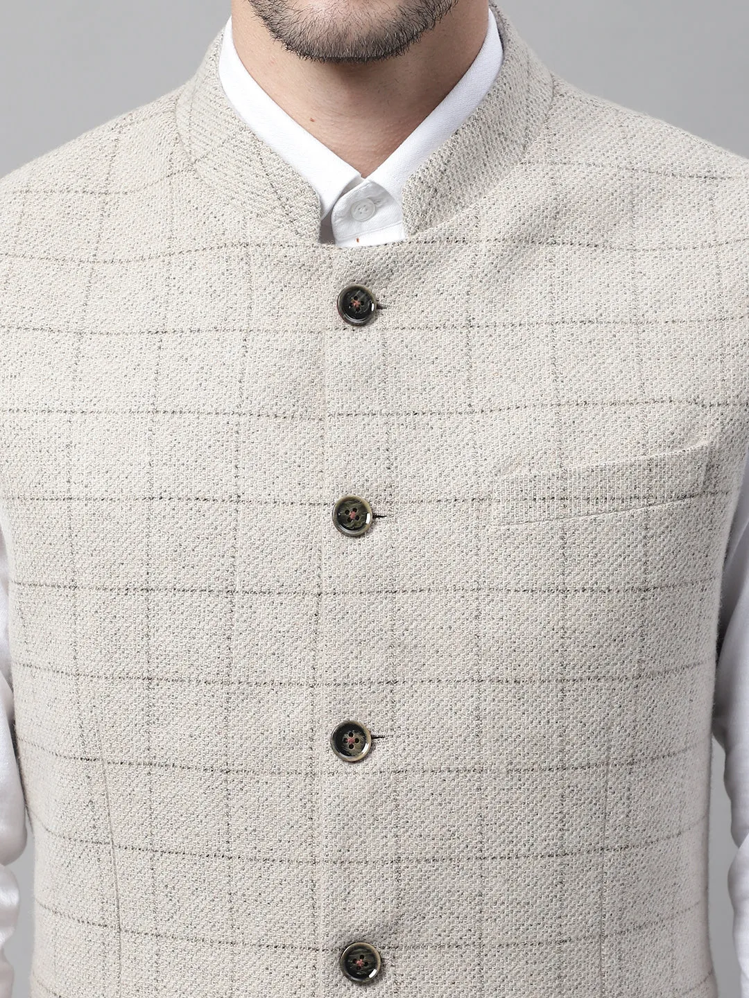 Men's Beige Waist Coat