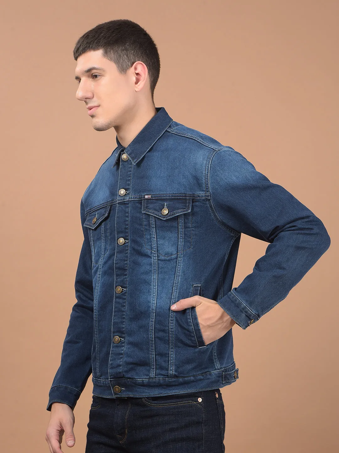 Men's Carbon Spread Collar Denim Jacket