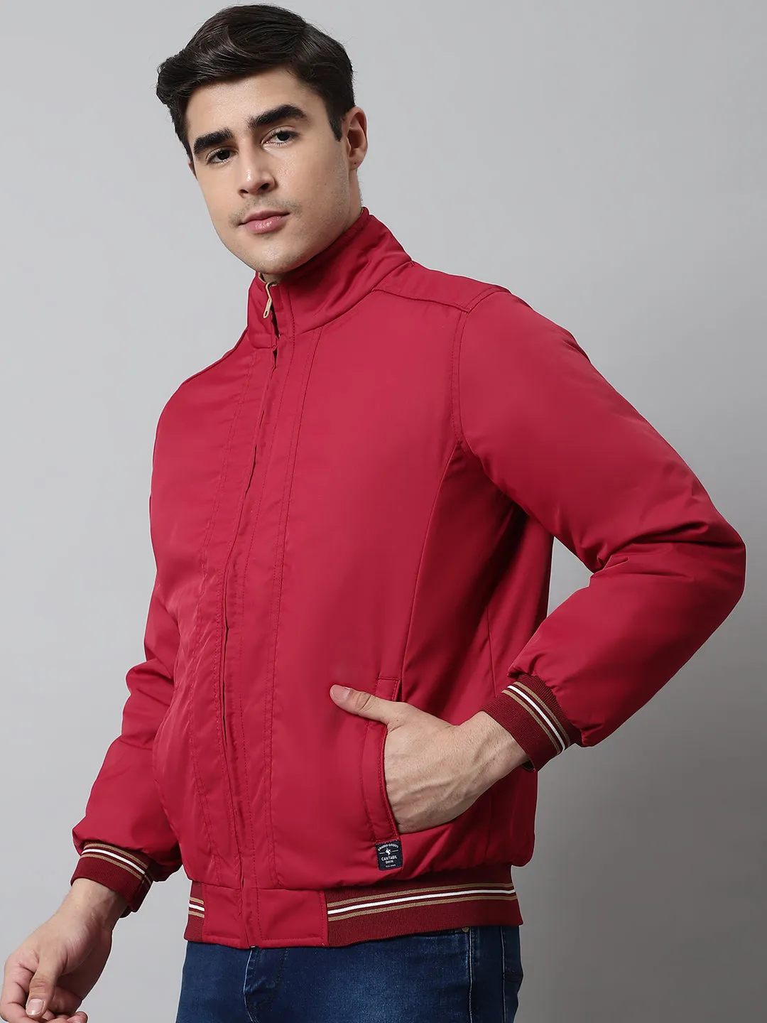 Mens Maroon Reversible Jacket