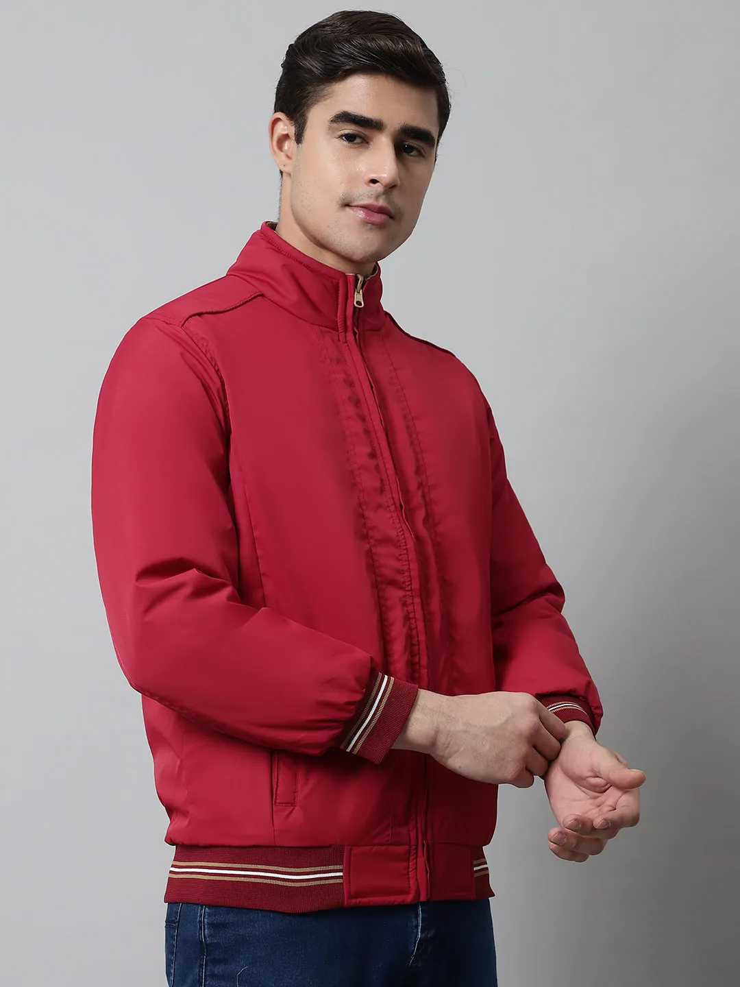 Mens Maroon Reversible Jacket