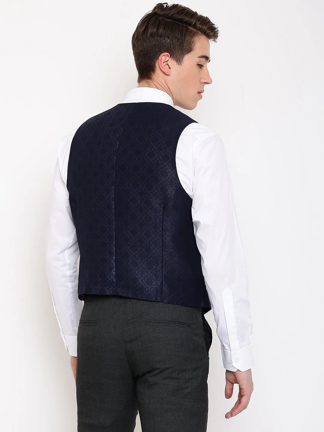 Mens Navy Waist Coat