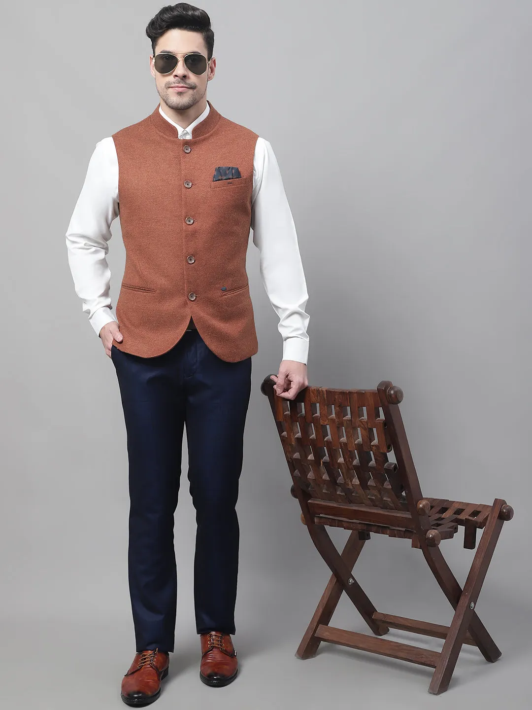 Men's Rust Waist Coat