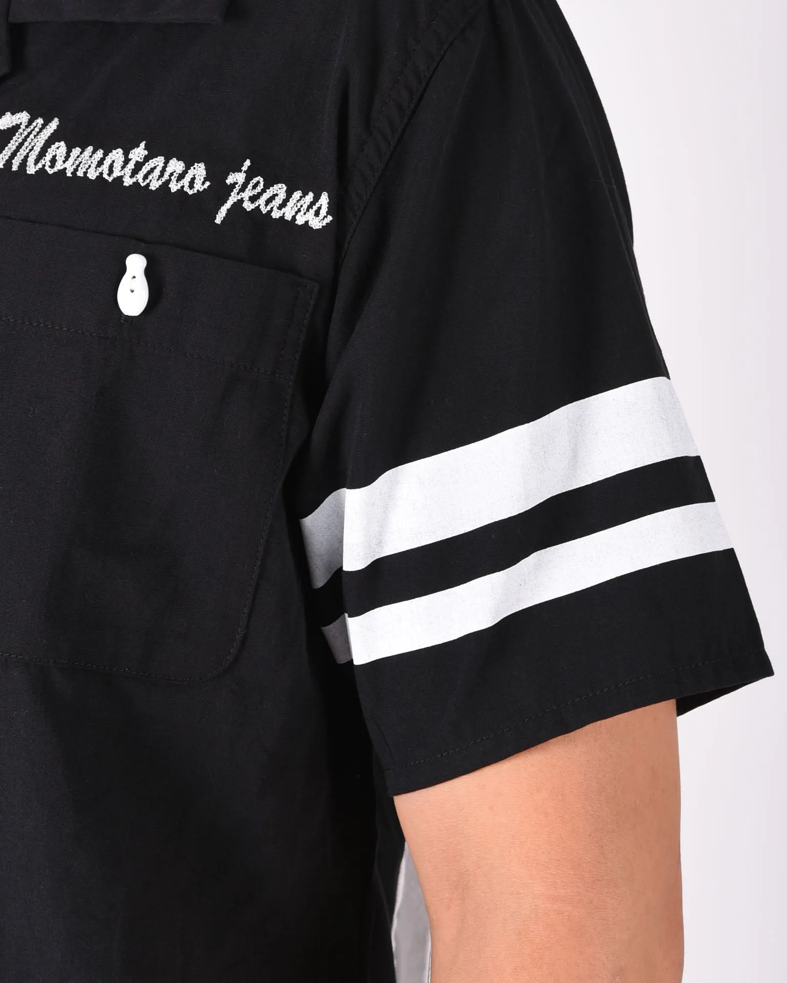 Momotaro Jeans Bowling Shirt - Black