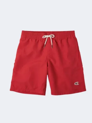 ONeill Vert 14 Inch Boys Beach Swim Short High Risk Red