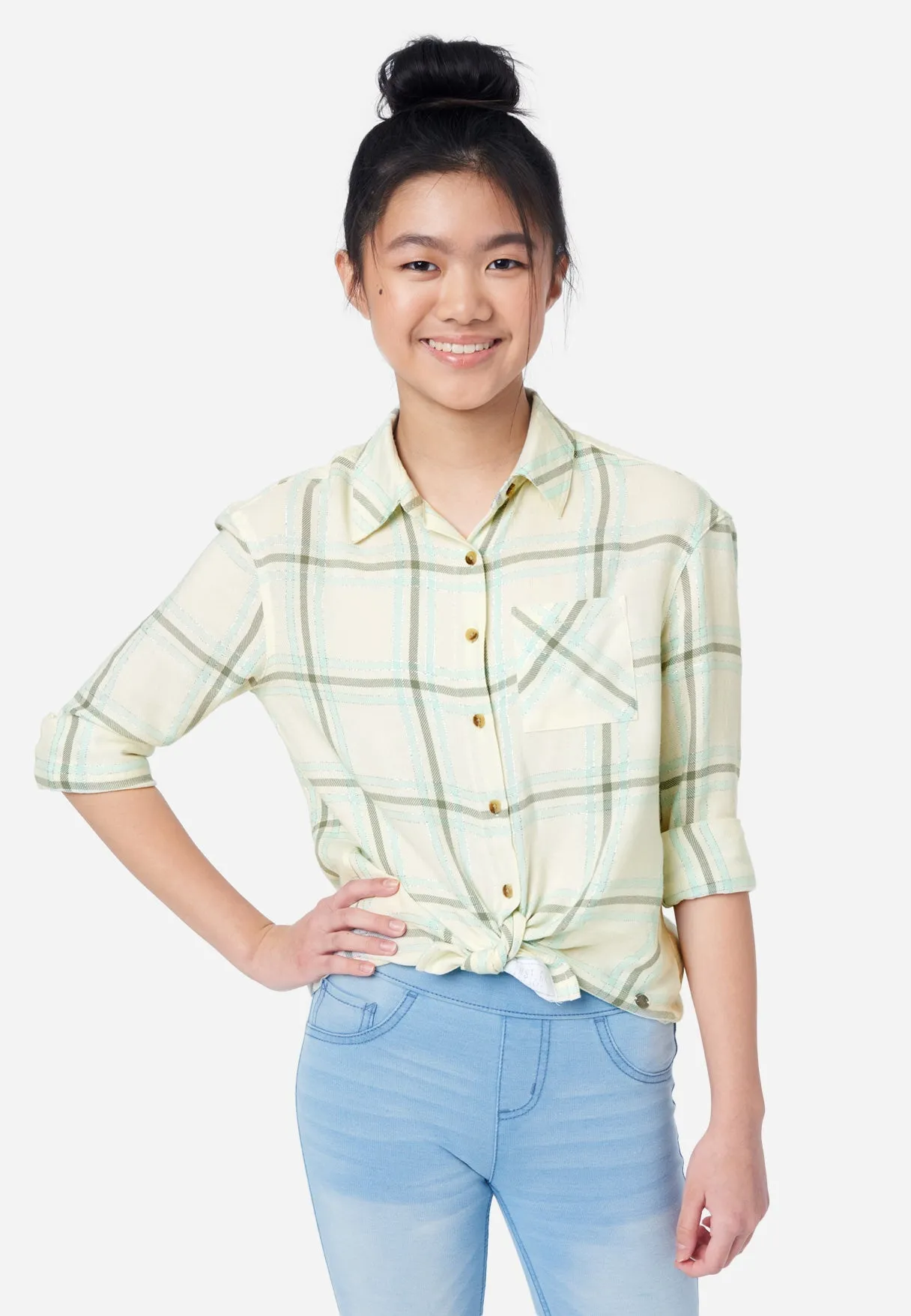 Perfect Plaid Button-Up Top