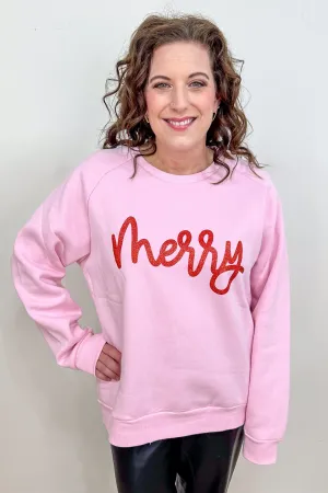 Pink Merry Graphic Sweatshirt