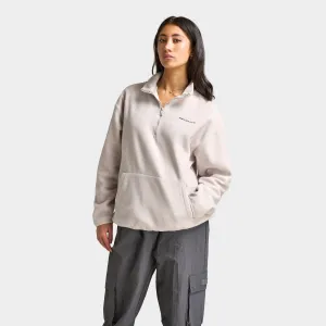 Pink Soda Women's Polar Fleece Quarter Zip / White